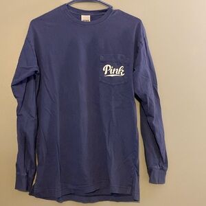 VS PINK Long Sleeve Pocket Tee